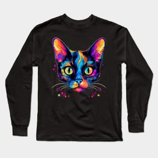 Siamese Cat Smiling Long Sleeve T-Shirt